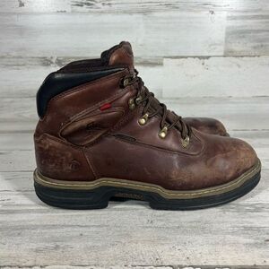 Wolverine Mens Leather Safety Work Boots Lace‎ Up Soft Toe Waterproof Size 10M